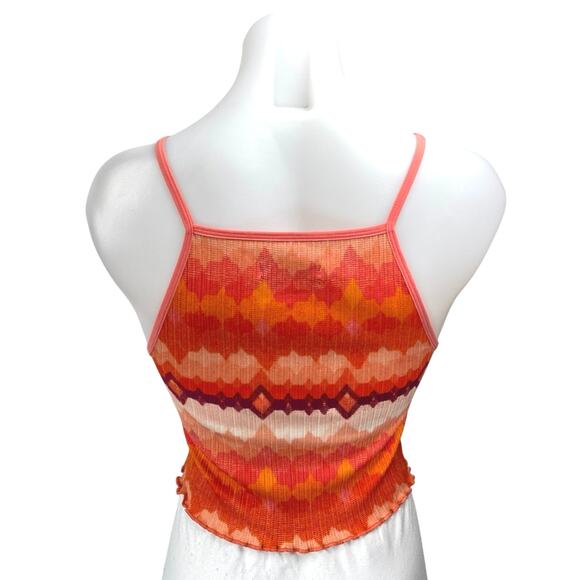 Urban Outfitters Tulli Orange Cami Tank Top Cropped Cardigan 2 Piece Set Size L - Picture 5 of 7